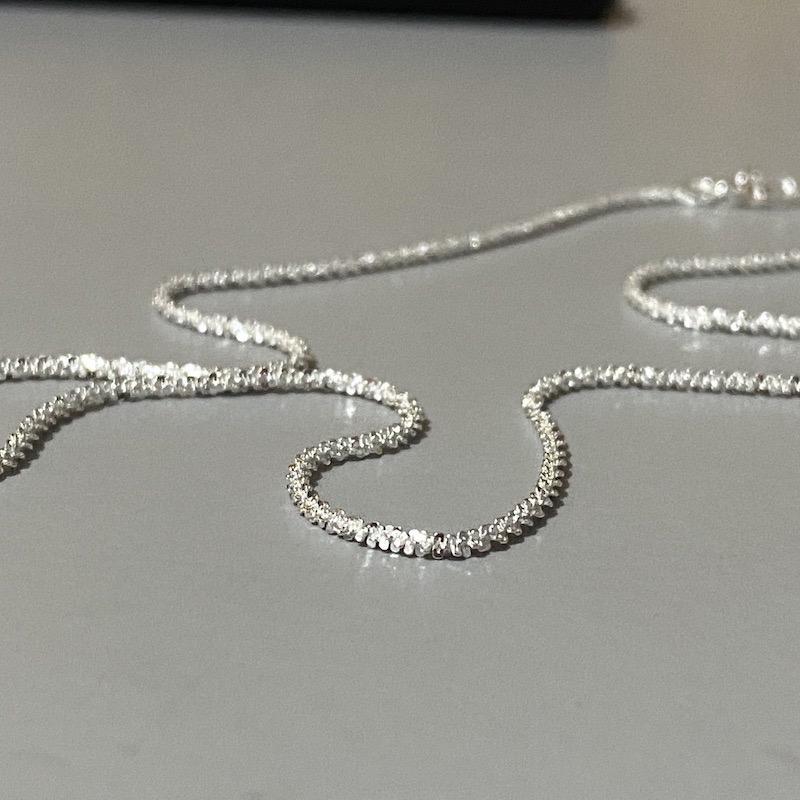 925 Sterling Silver Sparkling Lockbone Necklace