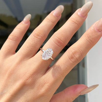 925 Silver Crushed Ice Lab Sapphire Ring – 18K Gold Plated Elegance