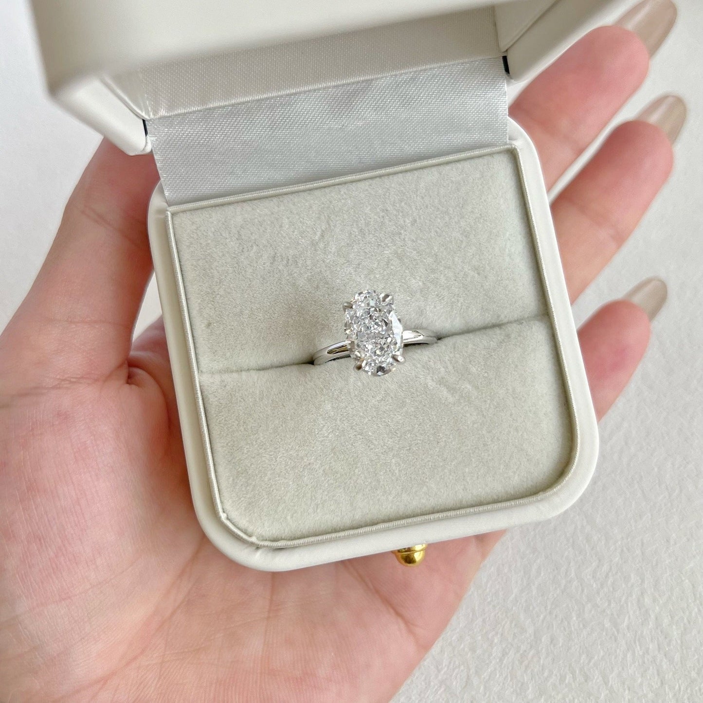 925 Silver Crushed Ice Lab Sapphire Ring – 18K Gold Plated Elegance