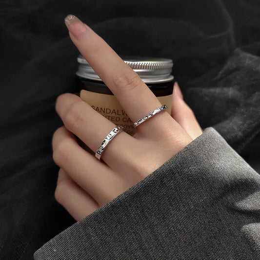 925 Sterling Silver Open Irregular Ring for Women – Minimalist Fine Jewelry