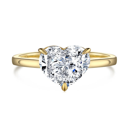 925 Silver Crushed Ice Lab Sapphire Ring – 18K Gold Plated Elegance