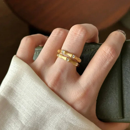 Moissanite Ring 925 Sterling Silver 18K Gold Plated For Women